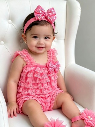 Ruffled Petti Lace Romper for Baby Girl Romper