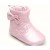 Newborn girl boots pink bow