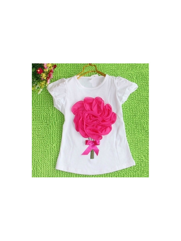 Adorable Baby Girl Top decorated with 3 D flowerwatermellon