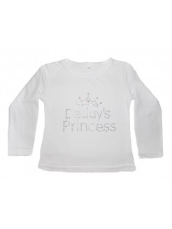 Baby Girl Bling Top Daddys Princess white 