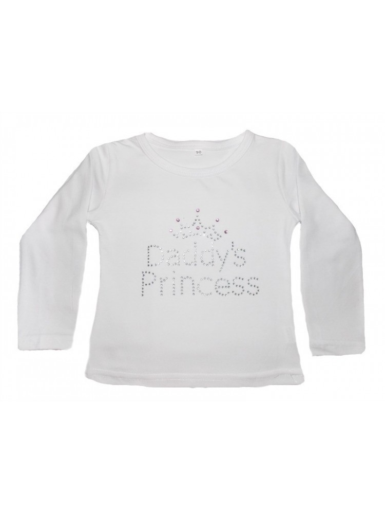 Baby Girl Bling Top Daddys Princess white 