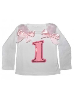 Long Sleeved First Birthday Top
