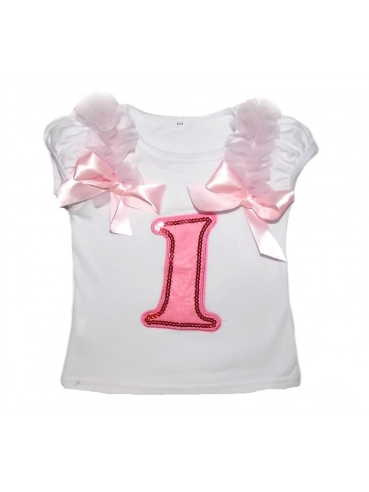 Baby Girl 1st Birthday Cotton Top