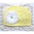 Crochet baby girl hat yellow with flower