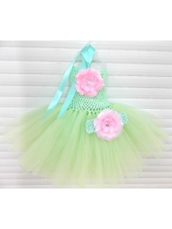 Baby Girl Tulle Dress Aqua Mint with Headband