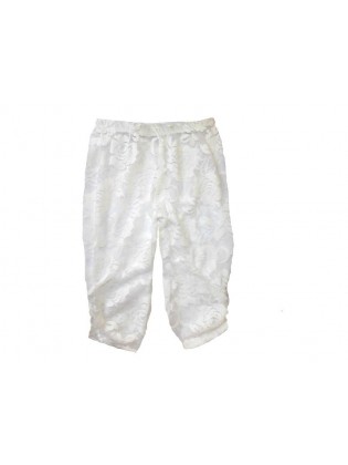 Baby Girl Ivory White Lace Leggings