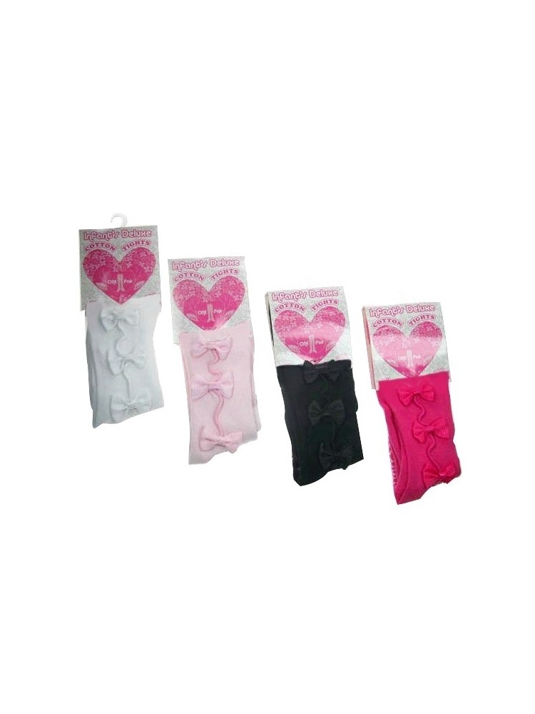 Baby gilr tights with bows Deluxe