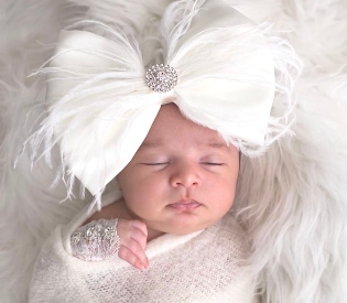 newborn bow headband